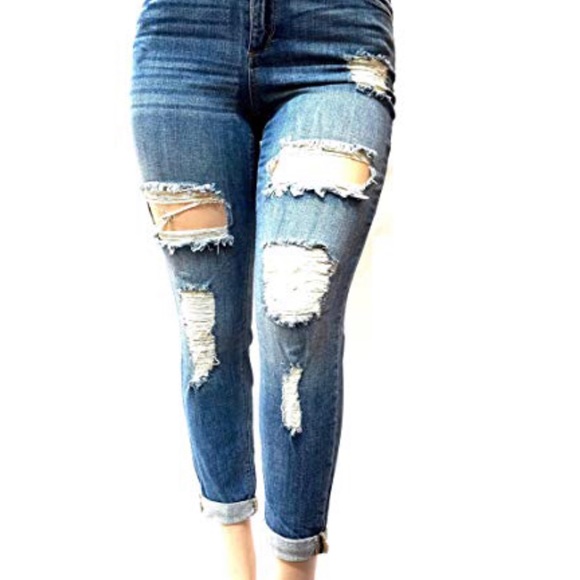 Sneek Peak Distressed Boyfriend Jeans - Picture 7 of 7